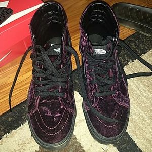 Velvet Maroon High Top Vans Sk8 Hi Shoes